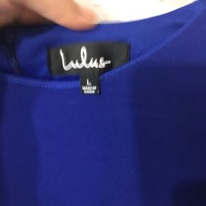 Lulu's Royal Blue Long Sleeve Dress